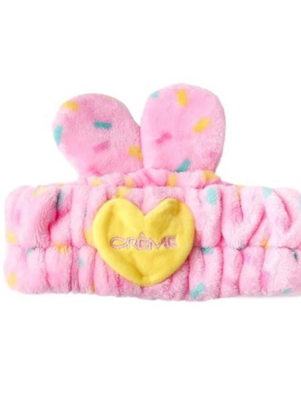 The Crème Shop Pink Bunny Plush Spa Headband